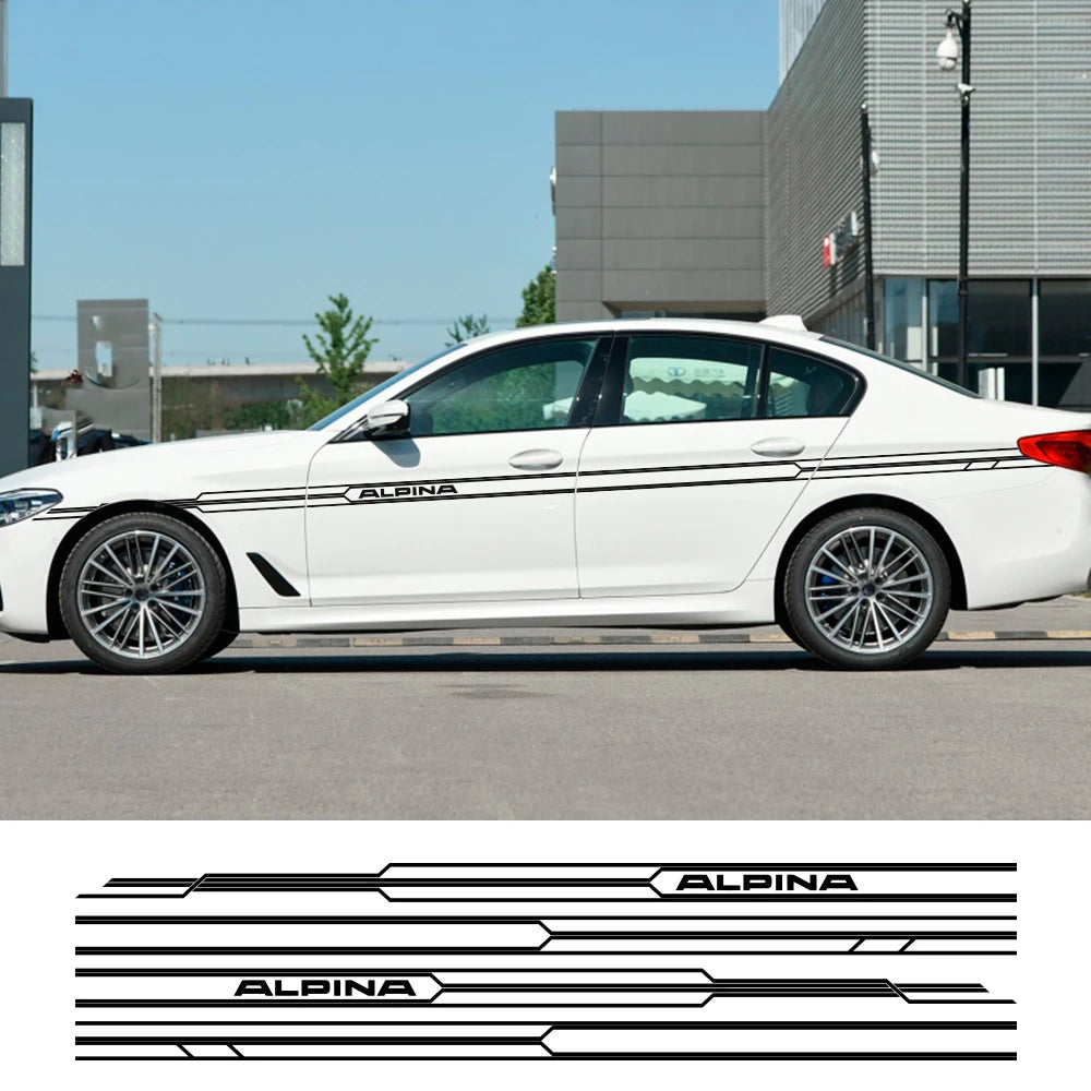 Side Stripe Vinyl Decal Pair for Select BMW Models – 245 × 10 cm