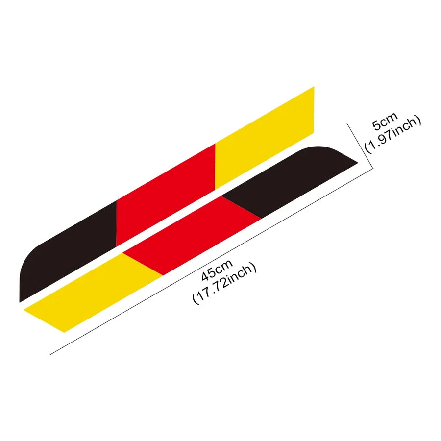 German Tricolor Door Stripe Decals – 1 or 2 Pairs