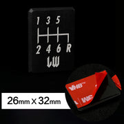 Manual Transmission Shift Pattern Decal