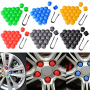 17mm/19mm/21mm 20-Piece Wheel Nut Caps Protection Covers Caps Hub Screw Cover Black Bolt Nut