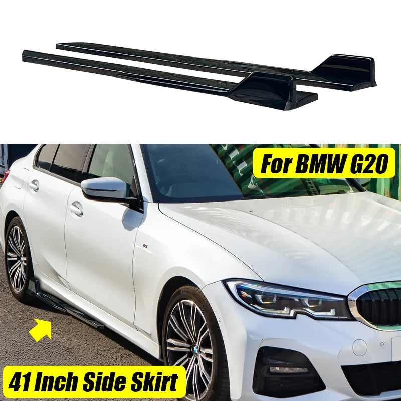 4-Piece 41-Inch Side Skirt Extension Kit for BMW