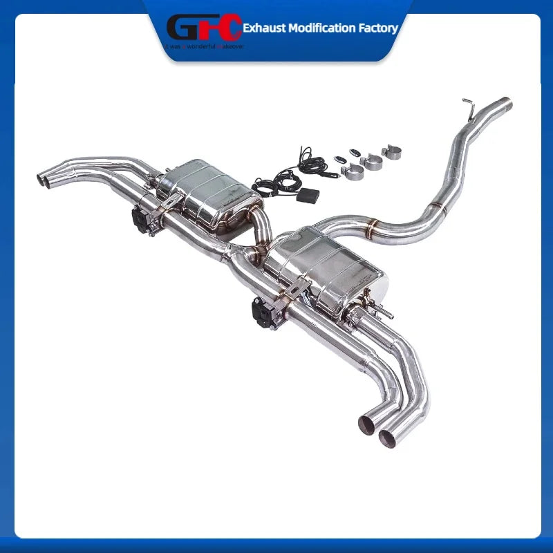 304 Stainless Steel Valved Cat-Back Exhaust System for Audi Q3 4WD 2019-2024