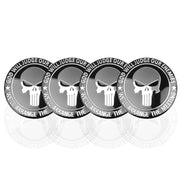 4-Piece Skull Hubcap sticker sticker 56MM aluminum sticker