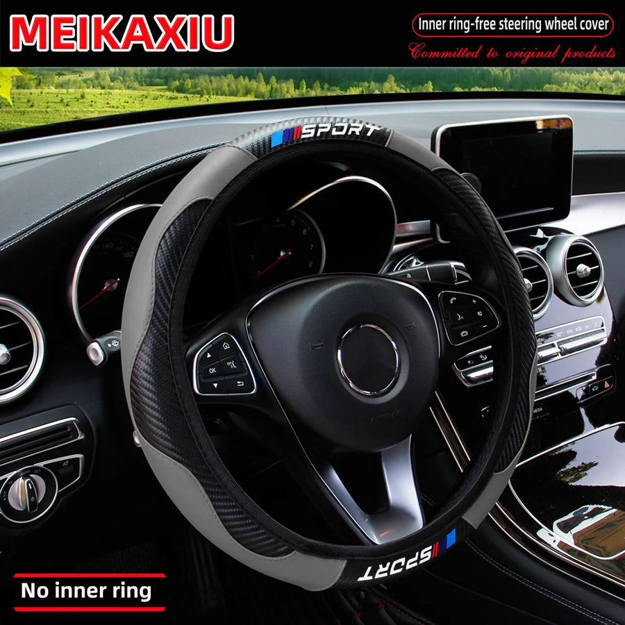 Steering Wheel Cover – carbon-fiber-look, 38cm
