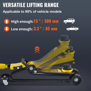 2.5-Ton Low-Profile Hydraulic Floor Jack with Single-Piston Quick Lift