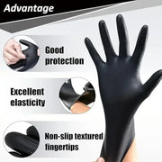 Black Disposable Work Gloves – 10 to 100 Pack