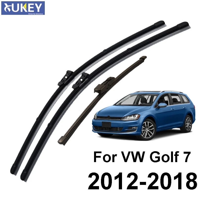 Front & Rear Windshield Wiper Blade Set for VW Golf MK 7 Lhd 2012-2017