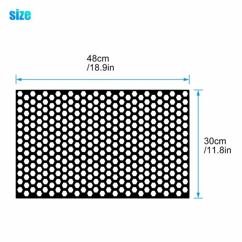 48 x 30 cm Universal Black Honeycomb Tail-Light Decal Sheet