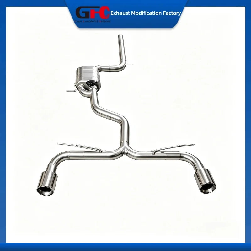 304 Stainless Steel Valved Cat-Back Exhaust System for Volkswagen Golf GTI MK7.5 MK8.5 2020-2025