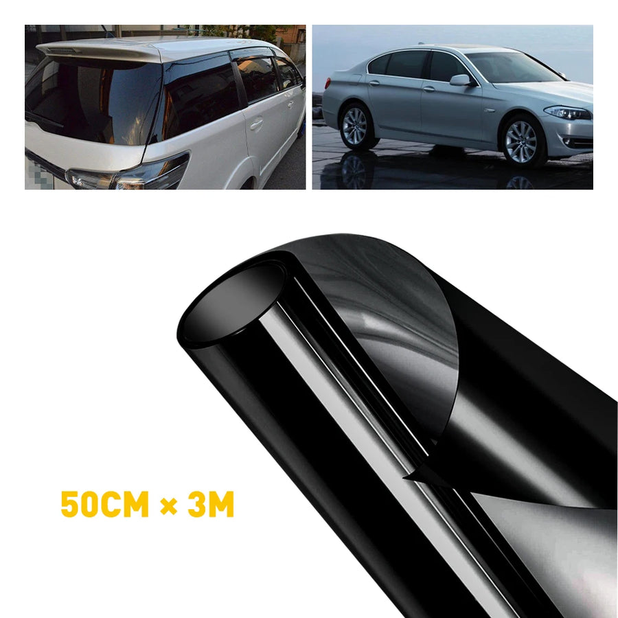 Car Window Privacy Tint Film – 50 × 300 cm, Multiple VLT Options