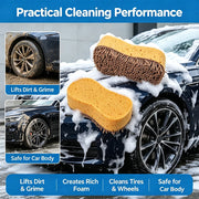 Dual-Sided Chenille & Sponge Car Wash Pads - 2 or 5 Pack