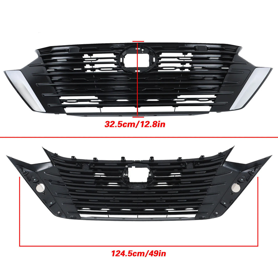 Nissan Sentra S/SV Silver Upper Front Grille – 2024–2025