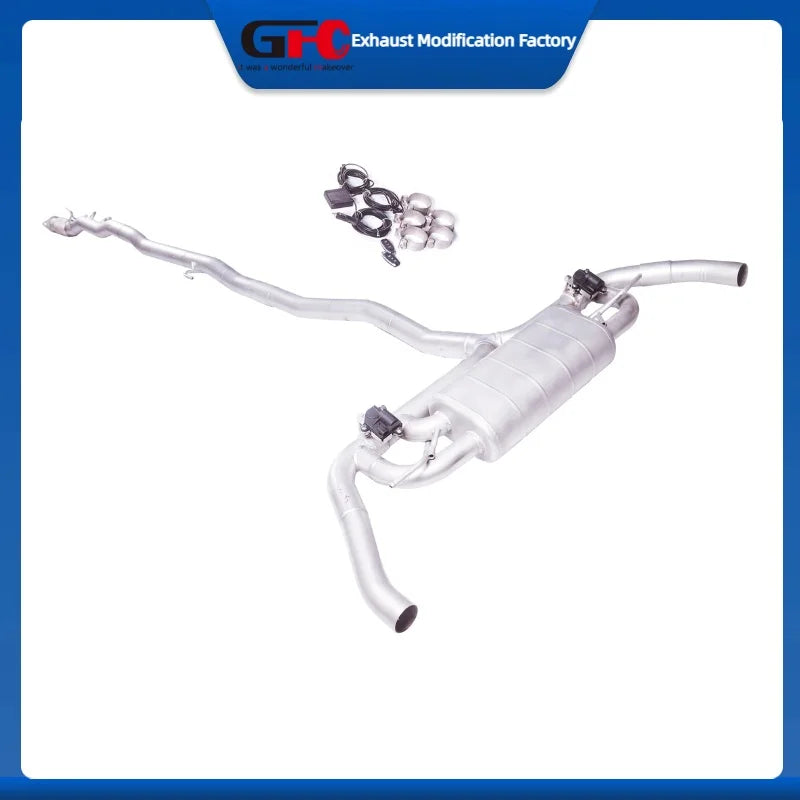 304 Stainless Steel Valved Cat-Back Exhaust System for Mercedes-Benz 2024