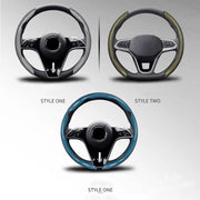 2-Piece M-Style Carbon-Fiber-Pattern Steering Wheel Cover