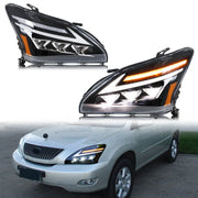 LED Headlight Assembly Pair for Lexus RX330/RX350/RX400h 2004–2009