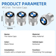 BMW M 50th-Style Aluminum Tire Valve Caps – 4-Piece Set
