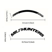 4-Piece 3D PVC Tire Letter Decal Set