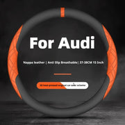 Nappa Steering Wheel Cover for Audi B8 A3 8P B6 B7 A6 A5 A8 D3 C8 Q7 4L F3 8t B9