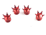 4-Piece Crown Copper Tire Valve Cap Set