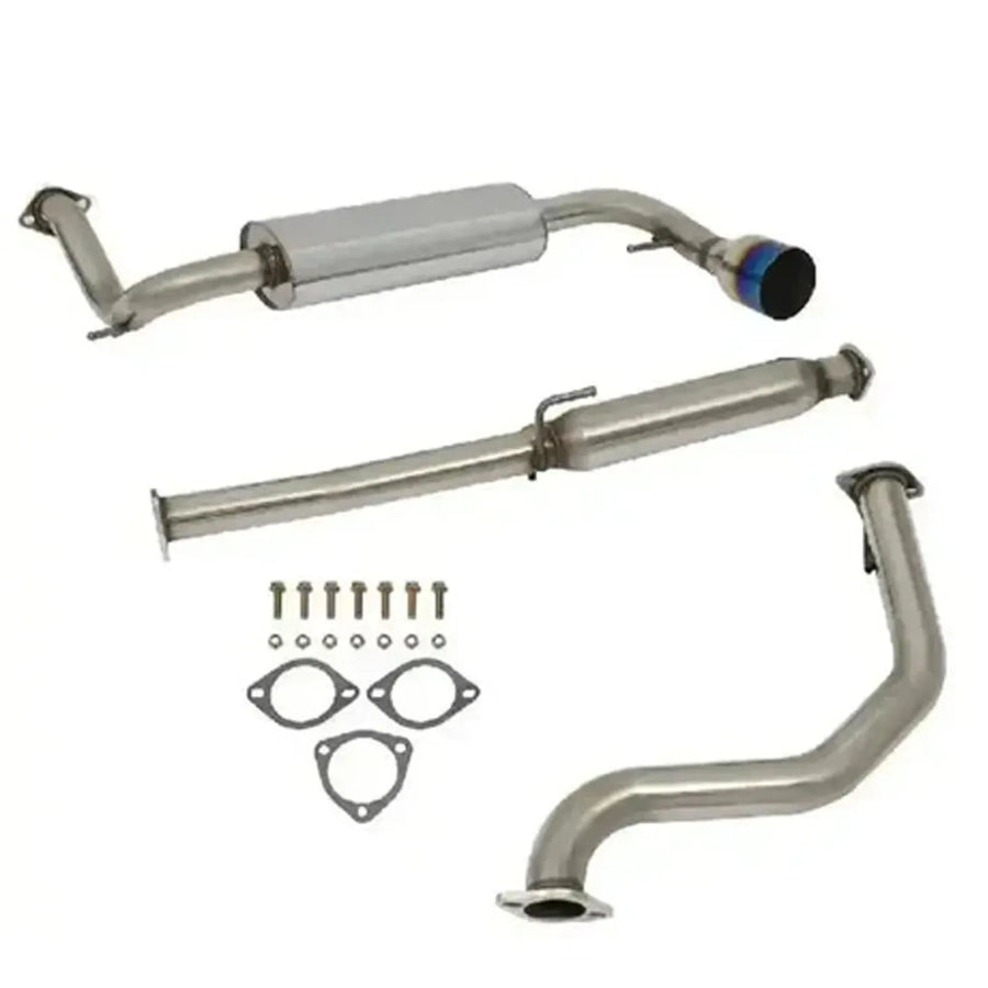 Honda CRX 1.5L Stainless Cat-Back Exhaust – 4.5-Inch Burnt Tip, 1990–1991