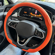 Universal D-shaped Leather Car Steering Wheel Cover