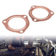 2 x 2.5" Universal Copper Header Exhaust Collector Gaskets Flanges 3-Hole 2-1/2"