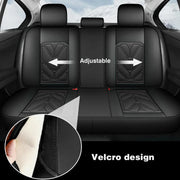 Universal PU-Leather 5-Seat Cover Set – Black or Black/Red