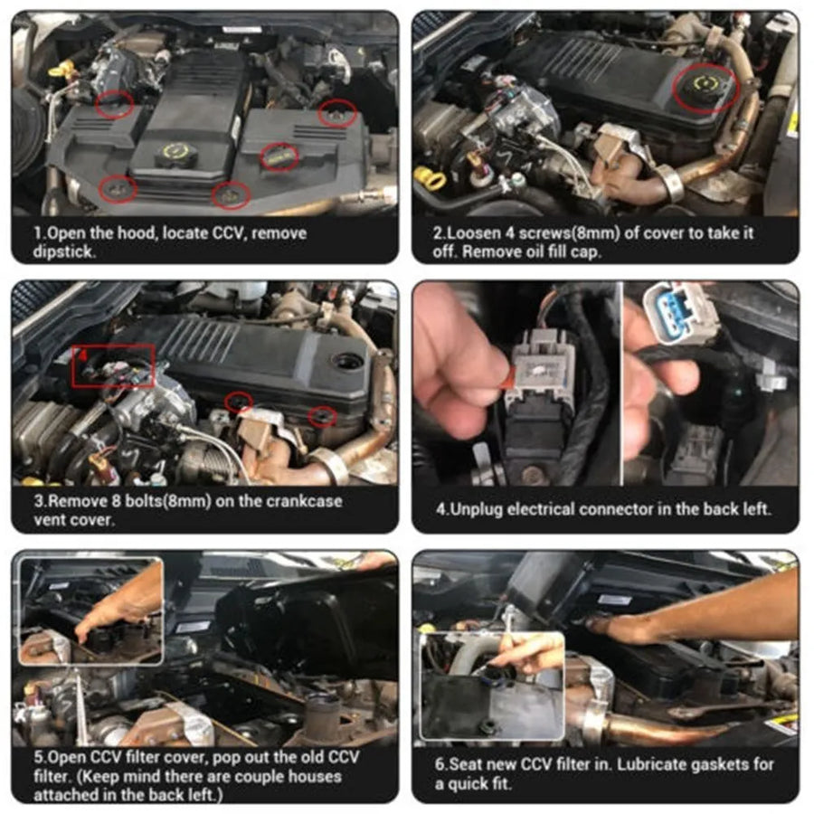 Crankcase Ventilation Filter Breather Element Replaces for Fleetguard Crankcase CCV Dodge Ram 904-418