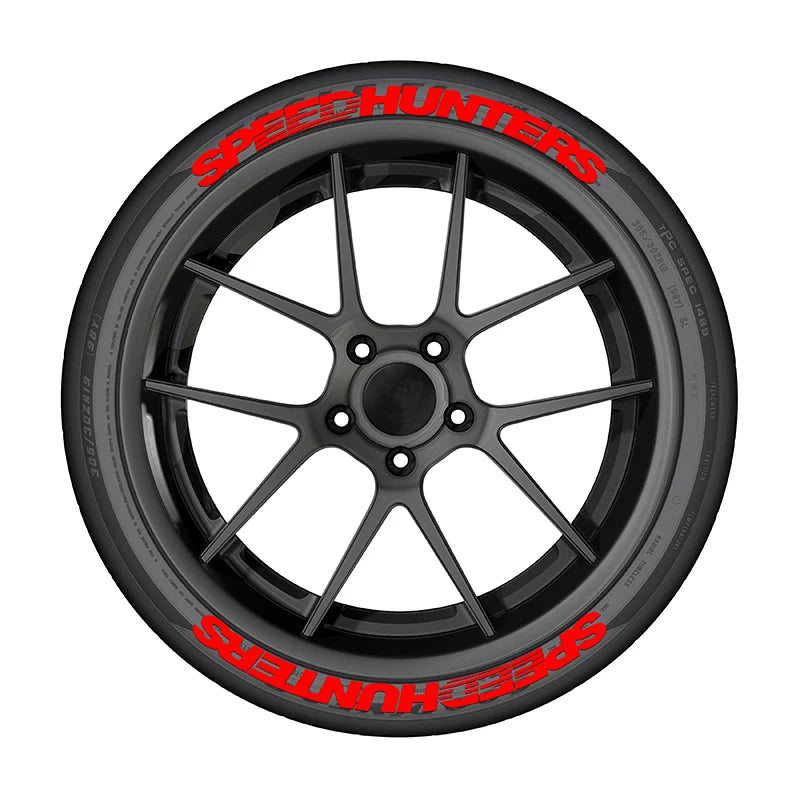Universal 4PCS Speedhunters 3D Thickened Tire Stickers Car Wheel Rim Decals Waterproof Without Glue Auto Racing Exter