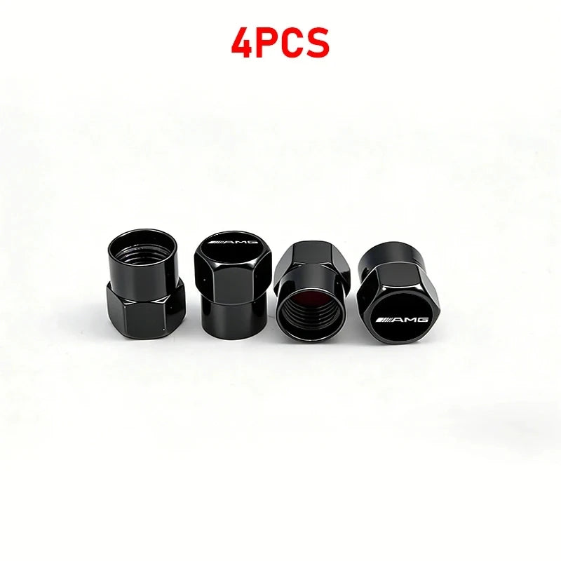 4-Piece Metal Tire Valve Cap Set for Mercedes-Benz