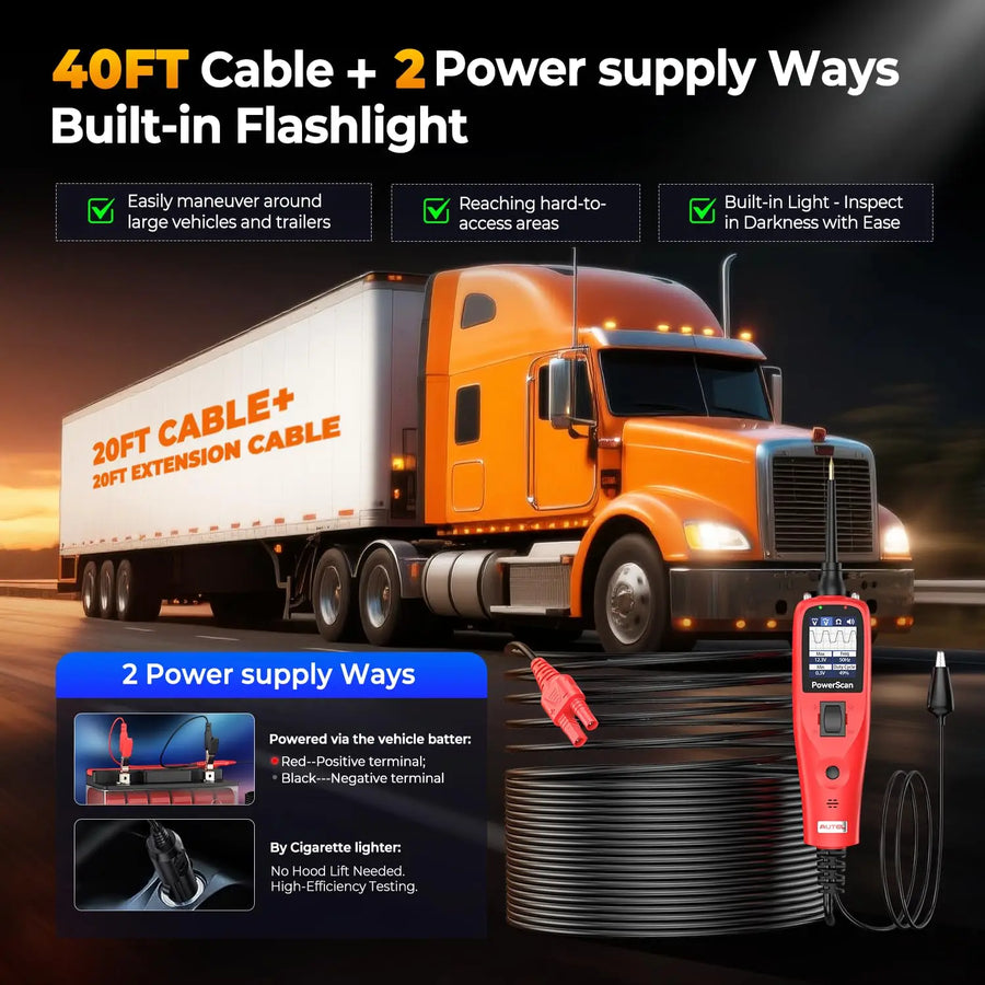 Autel PowerScan PS100 Automotive Circuit Tester and Electrical Diagnostic Tool