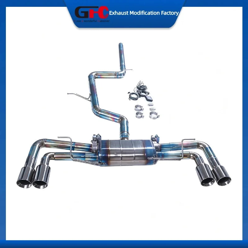 Titanium Alloy Valved Cat-Back Exhaust System for Volkswagen Golf GTI MK7.5 MK8