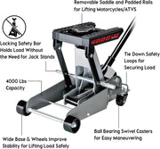 Triple-Lift Hydraulic Floor Jack for Cars, Trucks, Motorcycles and ATVs