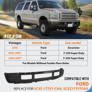 Black Steel Front Bumper for Ford F-250/F-350 Super Duty 2005-2007