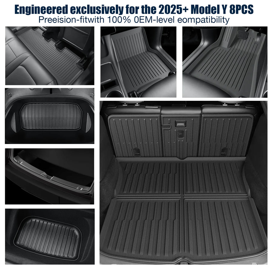 All-Weather TPE Floor and Cargo Liner Set for 2025–2026 Tesla Model Y Juniper