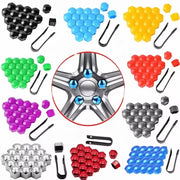 17mm/19mm/21mm 20-Piece Wheel Nut Caps Protection Covers Caps Hub Screw Cover Black Bolt Nut