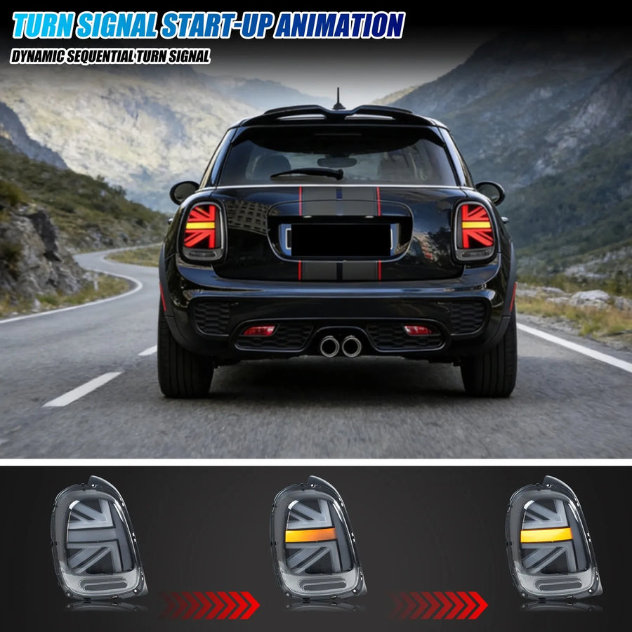 MINI Cooper F55/F56/F57 Union Jack LED Tail Light Pair – 2014–2023