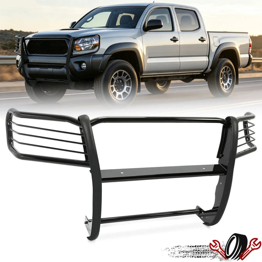 Black Front Grille Guard for Toyota Tacoma 2005-2015