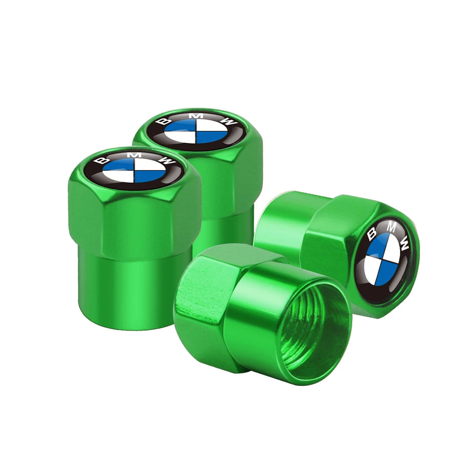 4-Piece M Style Metal Tire Valve Stem Caps for BMW Vehicles