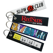 Double-Sided Embroidered Fabric Key Tag – 13 Designs