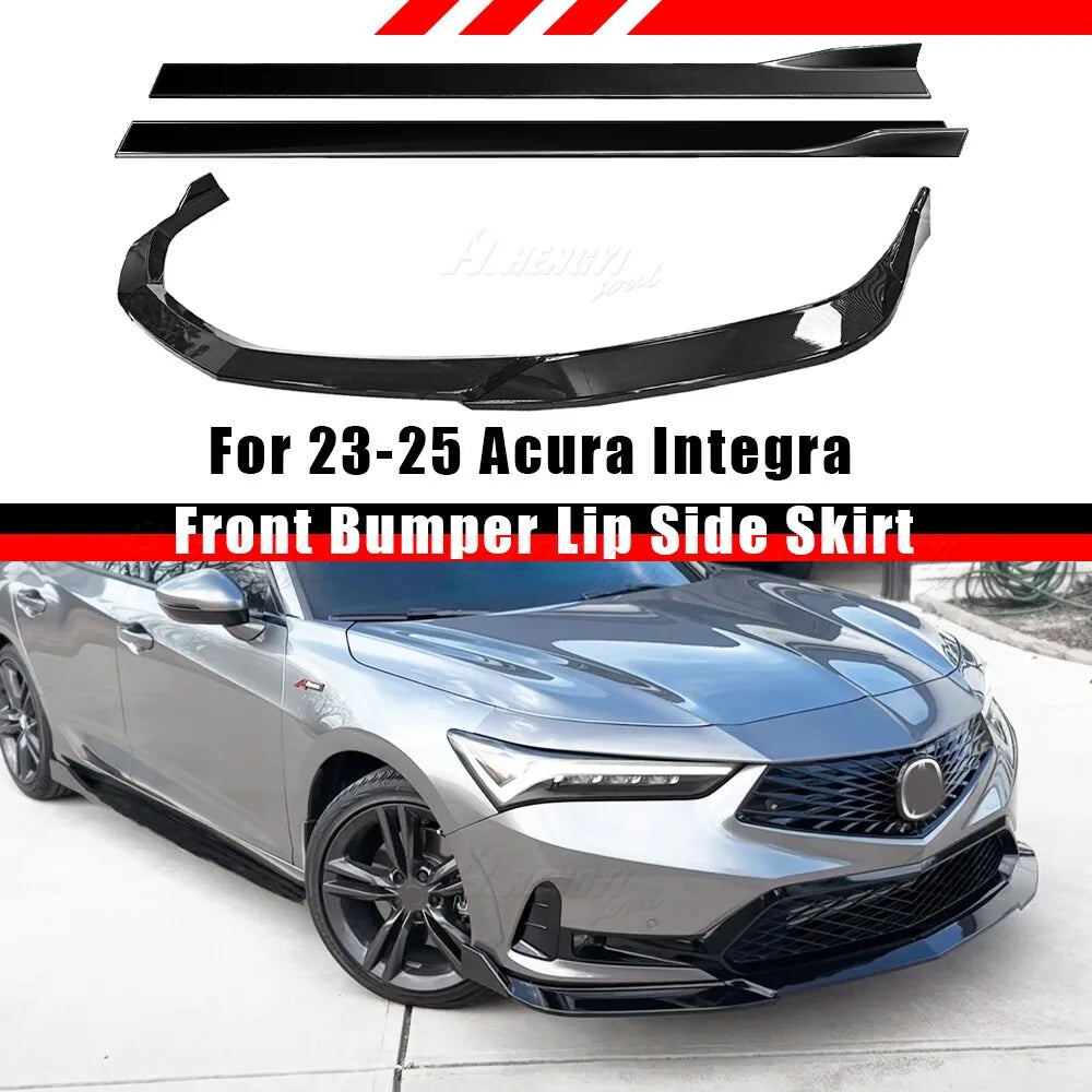 TR-Style Gloss Black Front Lip & Side Skirt Kit for 2023–2025 Acura Integra