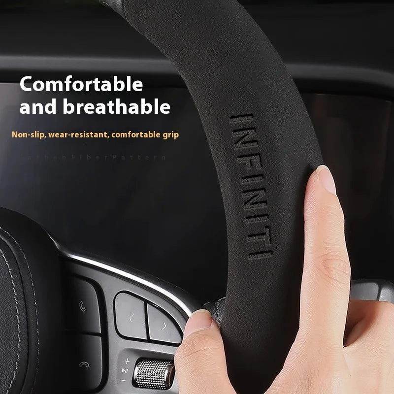 Carbon-Fiber-Leather Steering Wheel Cover – Select Infiniti Models