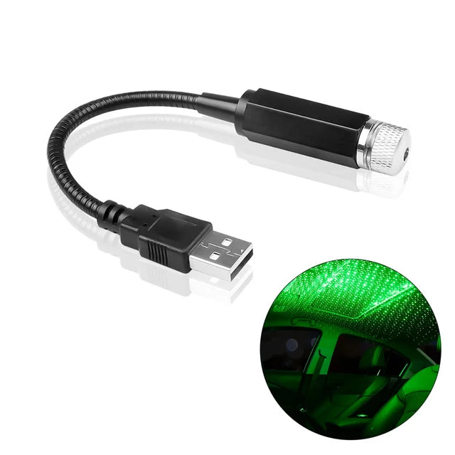 Mini USB LED Starry-sky Projector for Car Roof and Room