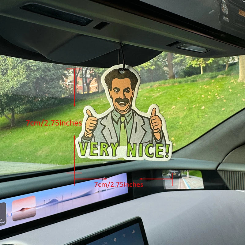 Borat Very Nice Meme Hanging Car Air Freshener