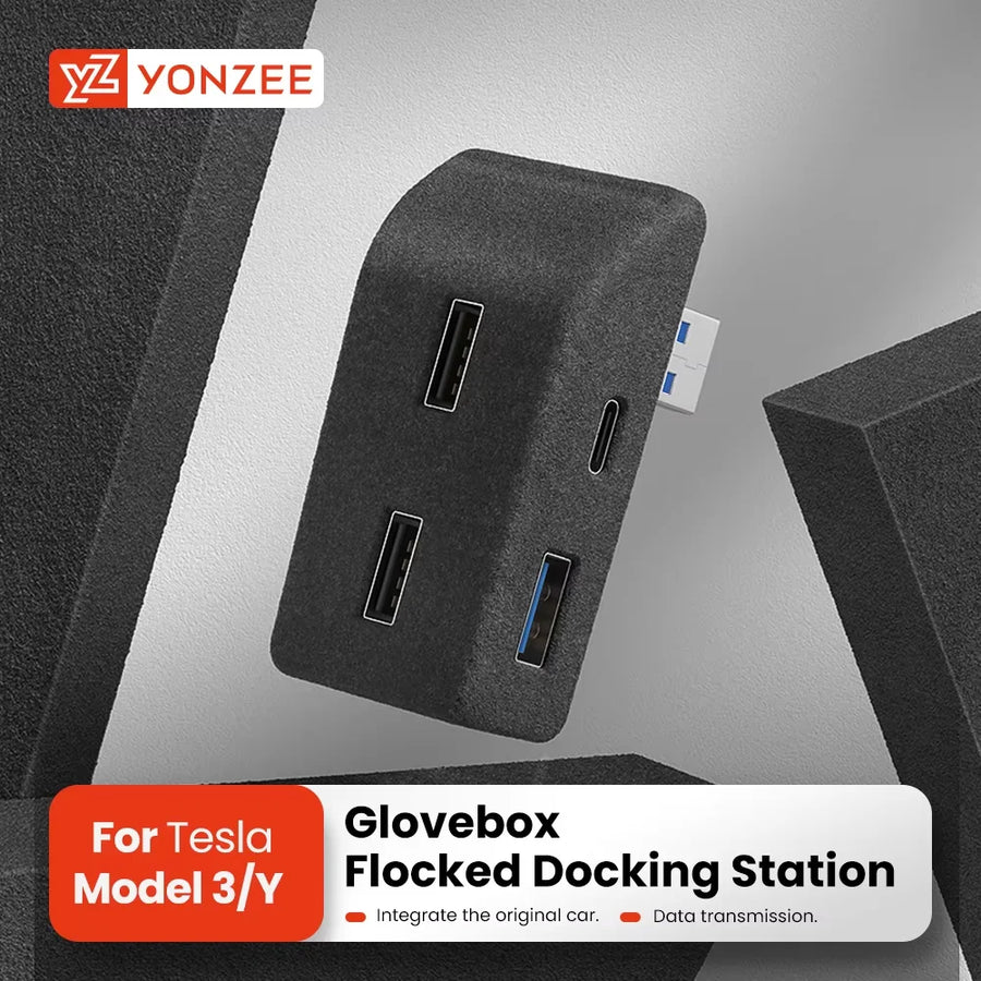 USB Charging Hub for Tesla Model 3/Y Highland and Juniper