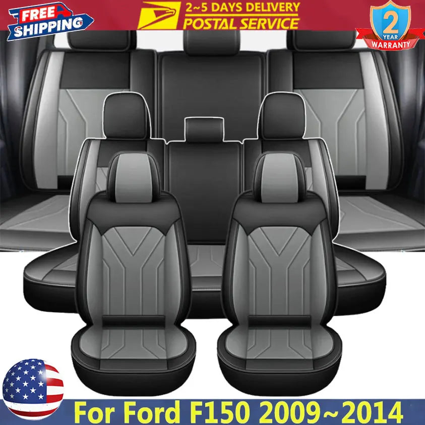 Dark-Gray Full Seat Cover Set for Ford F-150 – 2009–2014