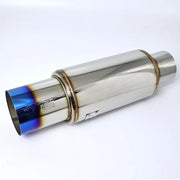 HKS Universal Stainless Steel Straight-Through Exhaust Muffler – 2, 2.5 or 3-Inch Inlet, 3.5-Inch Tip