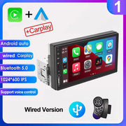 7-Inch 1-DIN CarPlay and Android Auto Car Stereo