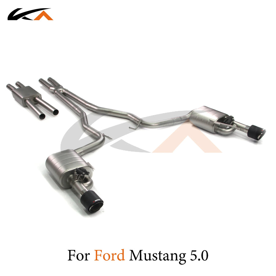 Ford Mustang 5.0L stainless steel cat-back exhaust assembly