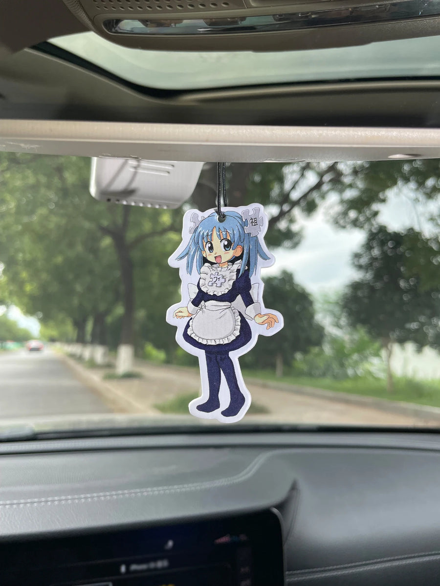Wikipe‑tan Maid Anime Girl Hanging Car Air Freshener